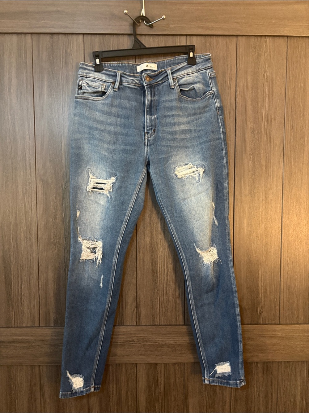 KanCan Light Blue Distressed Skinny Jeans Size 15/31